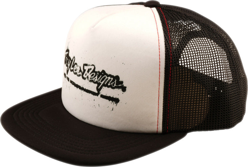 Troy Lee Designs Trucker Snapback Cap Repeat Schwarz/Weiß