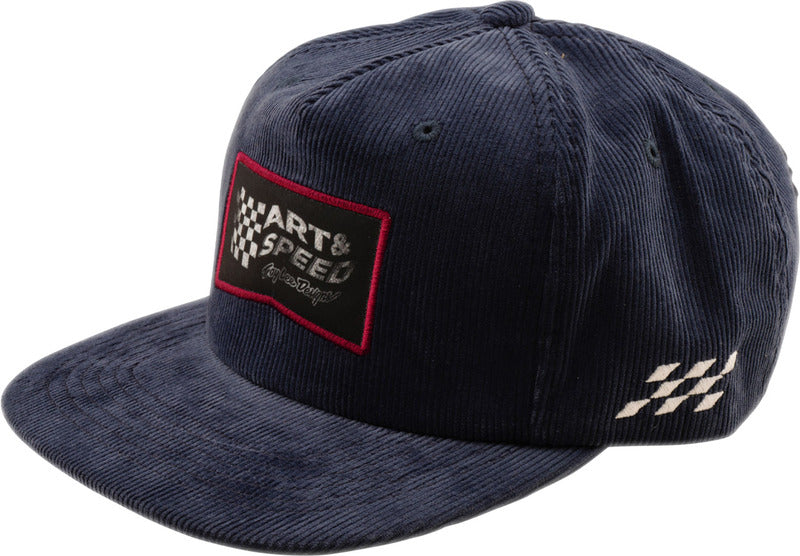 Troy Lee Designs Unstructured Snapback Winners Circle Cap Corduroy Indigo