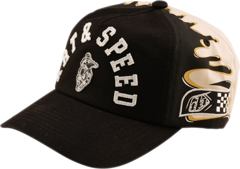 Troy Lee Designs Curved Snapback Finish Line Cap Schwarz/Pumice