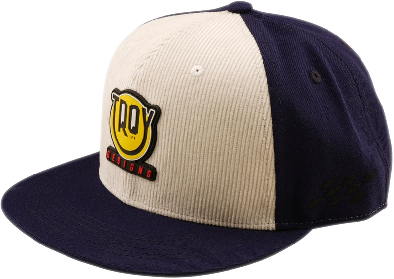 Troy Lee Designs Flat Bill Snapback Happy Dayz Cat Indigo/Pumice