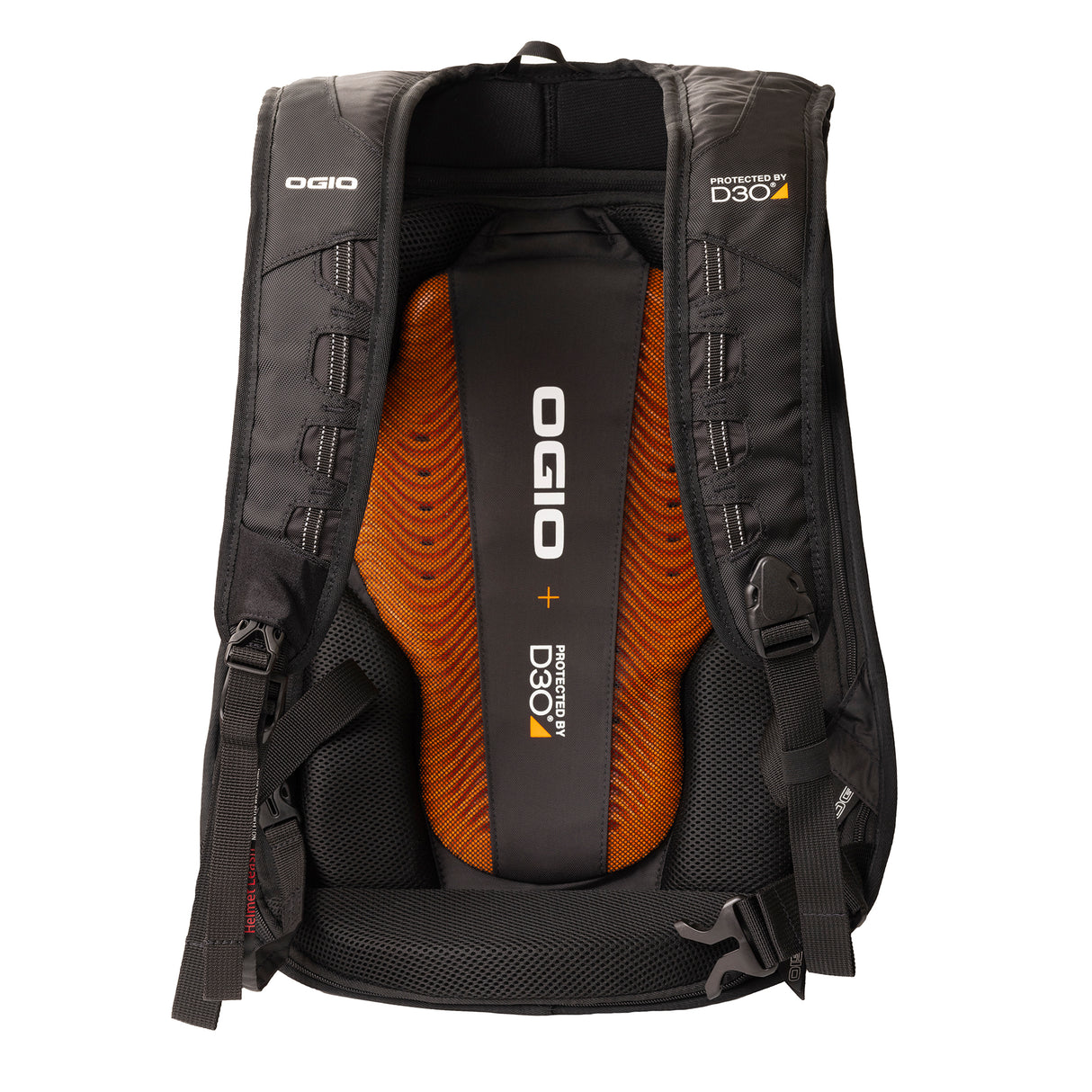 Ogio Rucksack No Drag Mach 5 Stealth, schwarzer Rucksack mit mehreren Fächern und gepolsterten Trägern für Komfort.