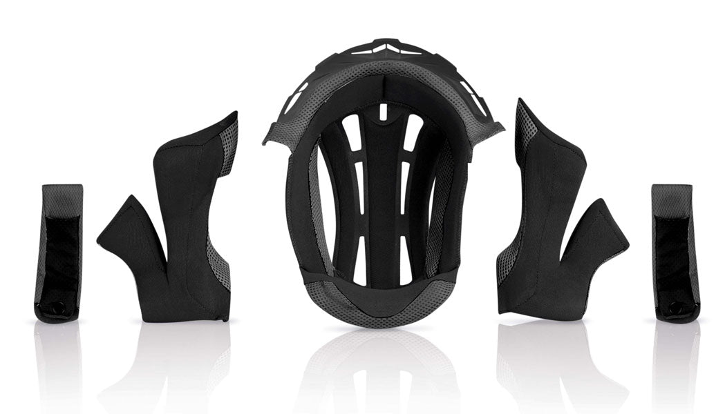 ACERBIS Impact MX- Enduro Helmfutter und Wangenpolster - Grau/Schwarz