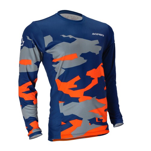 ACERBIS Enduro/MX Jersey X-Duro Winter - Blau/Orange