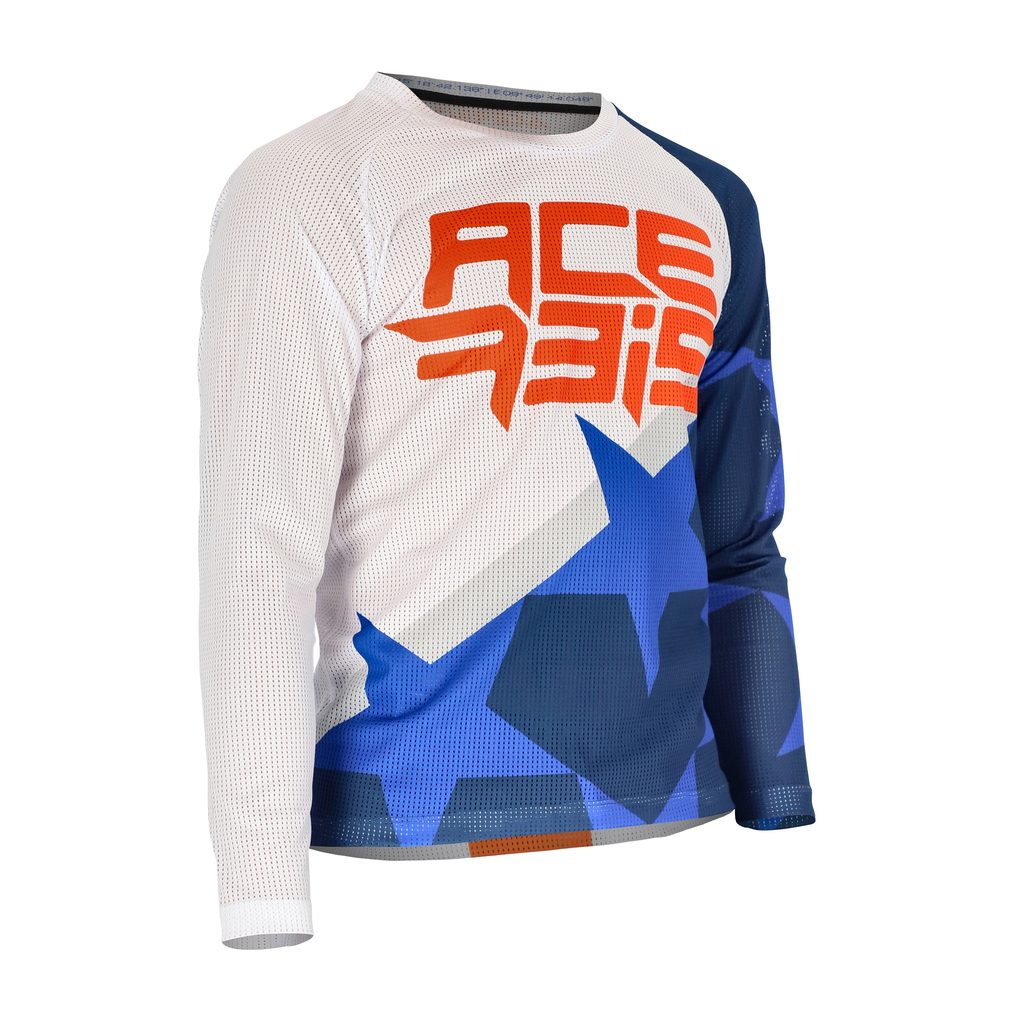 ACERBIS Motocross Kinder Vented Jersey J-Windy One - Blau/Weiß