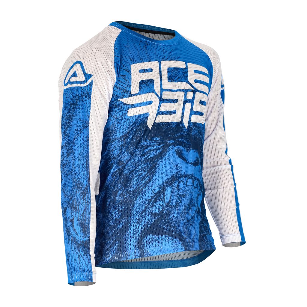 ACERBIS Motocross Kinder Vented Jersey J-Windy Two - Blau/Weiß