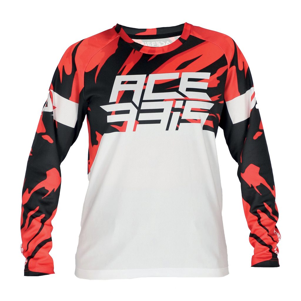 ACERBIS Motocross Kinder Jersey J-Kid Four - Weiß/Rot