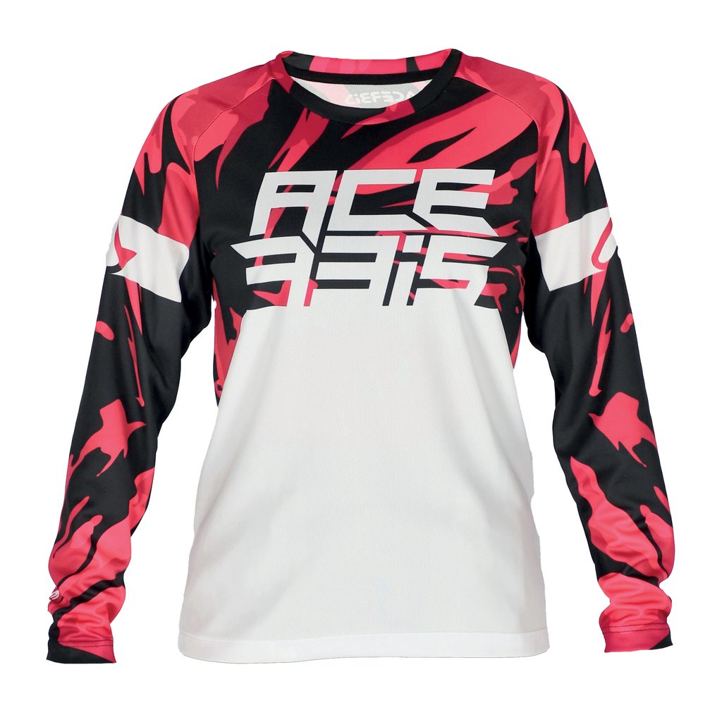 ACERBIS Motocross Kinder Jersey J-Kid Four - Weiß/Lila