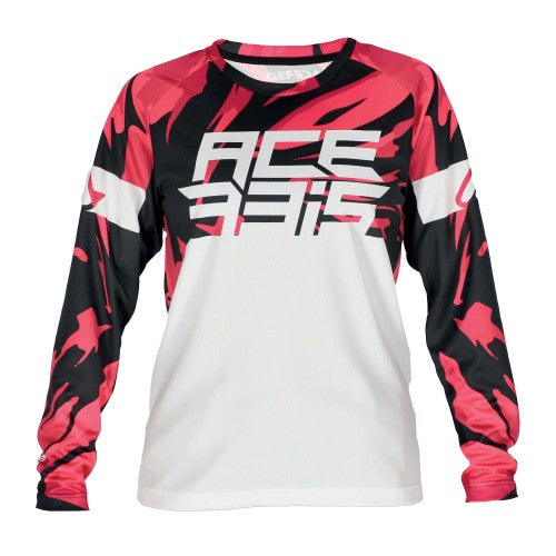 ACERBIS Motocross Kinder Jersey J-Kid Four - Weiß/Lila - YXXL
