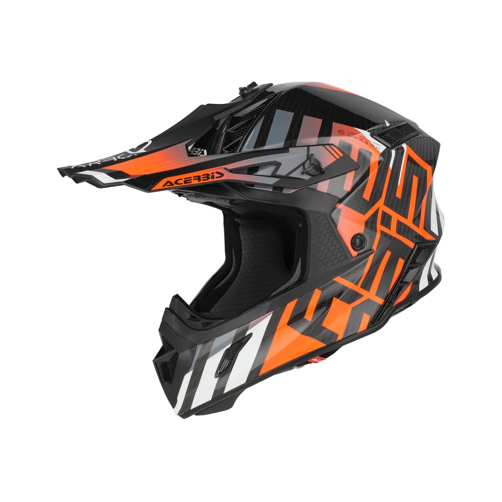 ACERBIS MX- Enduro Helm Steel Carbon 22-06 - Schwarz/Orange