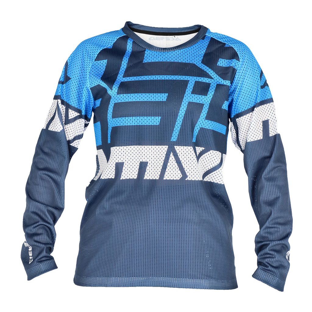ACERBIS Motocross Kinder Vented Jersey J-Windy Four - Blau/Weiß