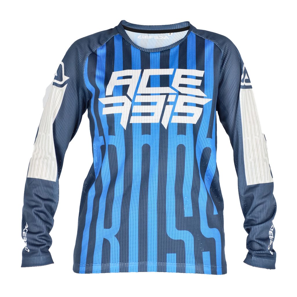 ACERBIS Motocross Kinder Vented Jersey J-Windy Five - Blau/Weiß
