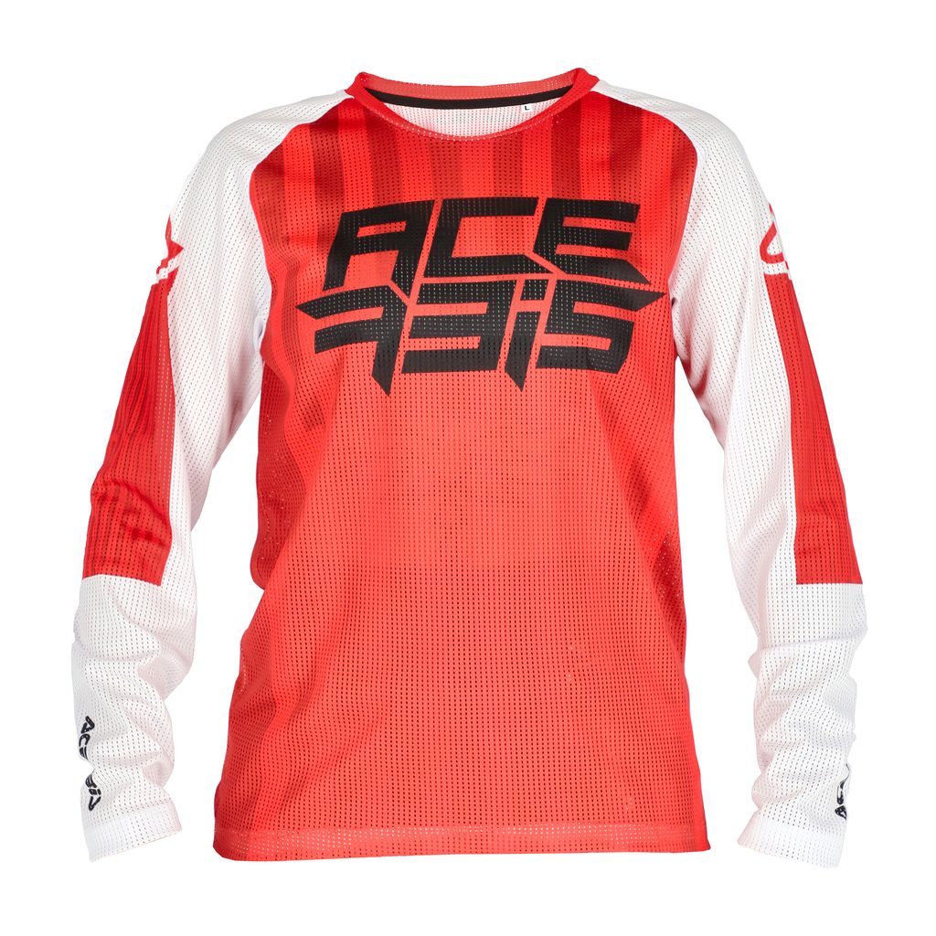 ACERBIS Motocross Kinder Vented Jersey J-Windy Five - Rot/Weiß