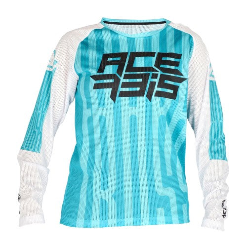 ACERBIS Motocross Kinder Vented Jersey J-Windy Five - Grün/Weiß - YXXL