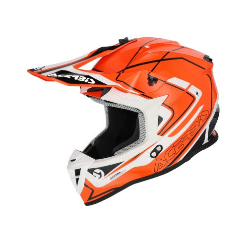 ACERBIS MX- Enduro Helm Linear - Orange/Weiß
