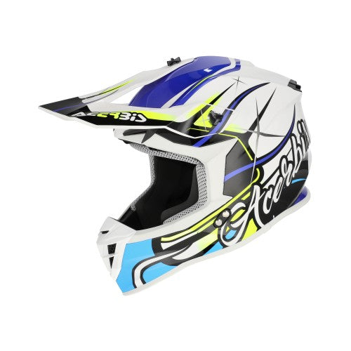 ACERBIS MX- Enduro Helm Linear - Weiß/Blau