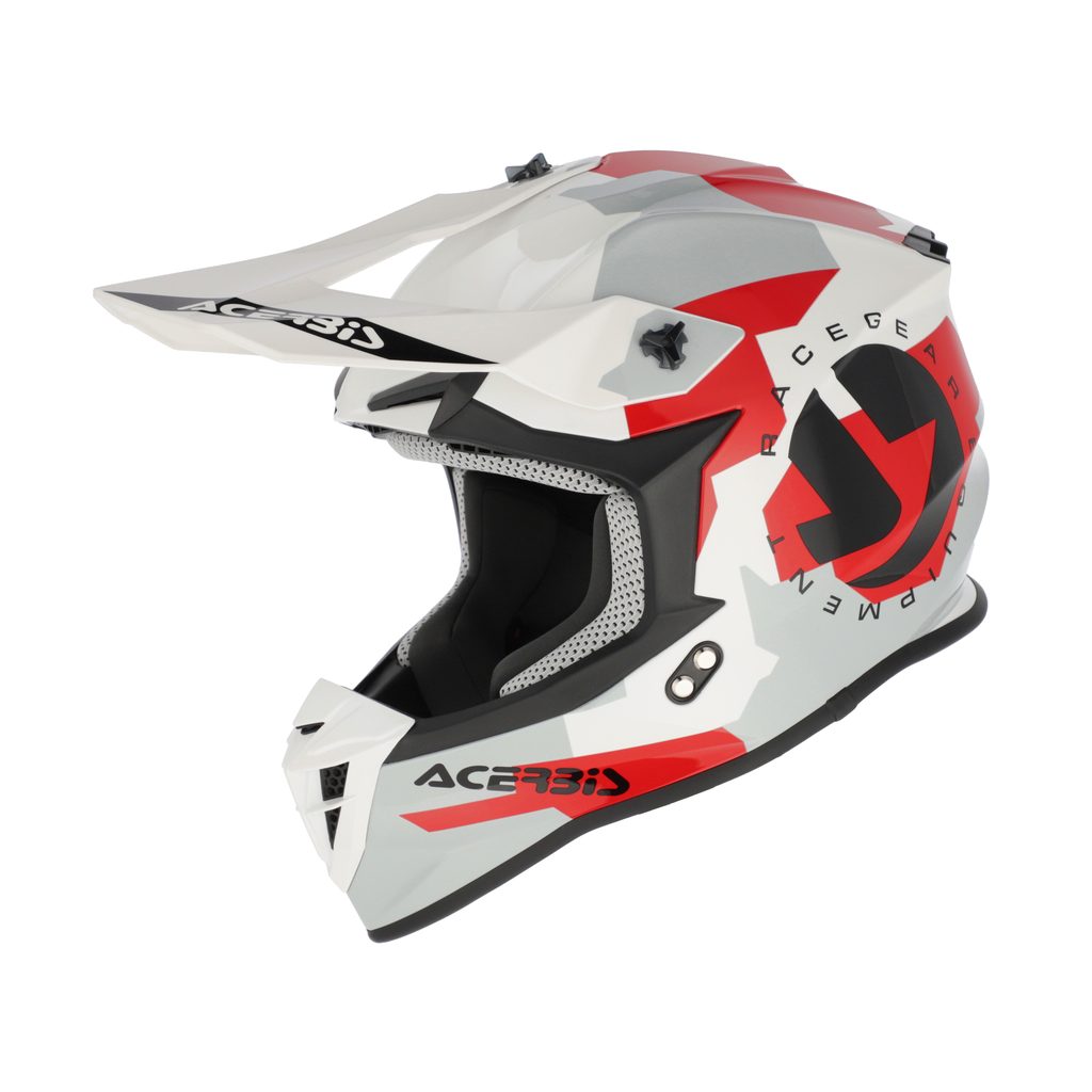 ACERBIS MX- Enduro Helm Linear - Weiß/Grau