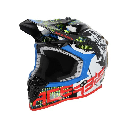 ACERBIS MX- Enduro Helm Linear - Weiß/Schwarz