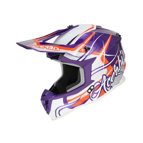 ACERBIS MX- Enduro Helm Linear - Purple/Weiß