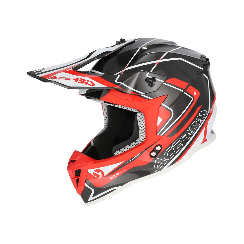 ACERBIS MX- Enduro Helm Linear - Grau/Rot