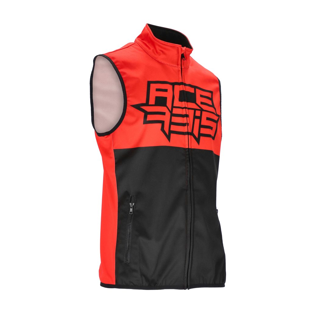 ACERBIS Softshell Weste MX-Linear - Schwarz/Rot