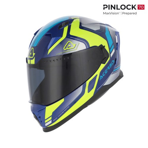 ACERBIS Integralhelm X-Way - Blau/Gelb
