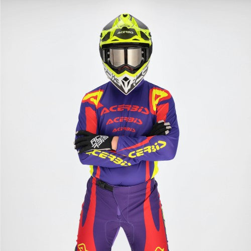 ACERBIS Motocross Jersey MX J-Track ASCAR - Lila/Rot