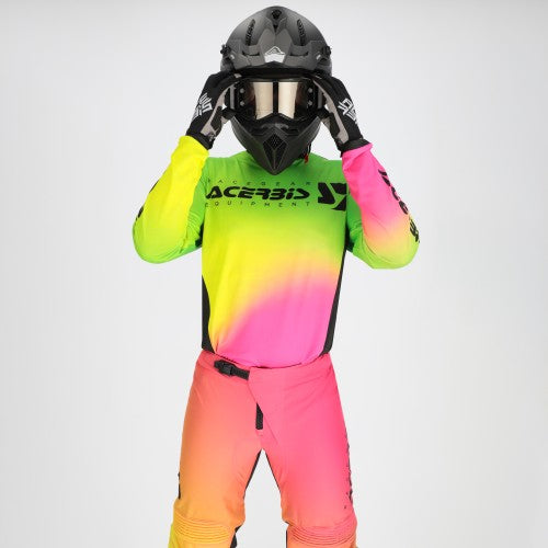 ACERBIS Motocross Jersey MX J-Track Stabi - Pink/Gelb