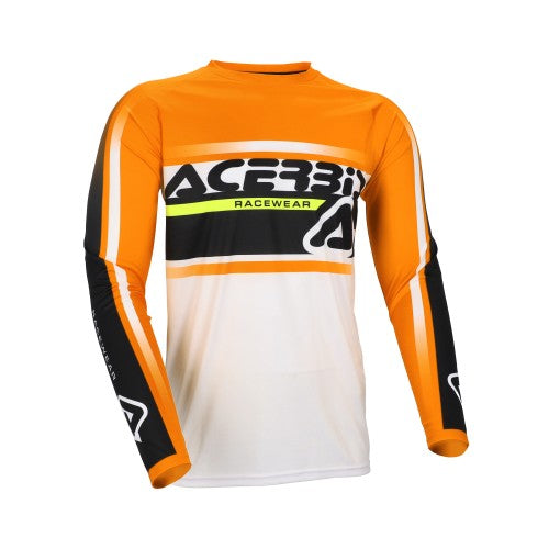 ACERBIS Motocross Jersey Linear Lugo - Orange/Weiß