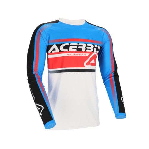 ACERBIS Motocross Jersey Linear Lugo - Weiß/Blau