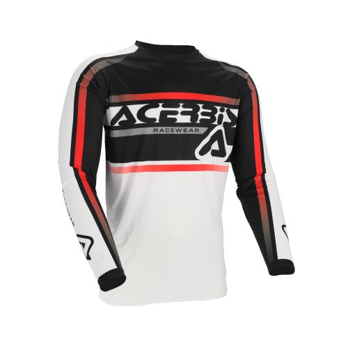 ACERBIS Motocross Jersey Linear Lugo - Weiß/Schwarz