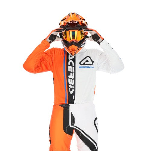 ACERBIS Motocross Jersey MX J-Track Connection - Weiß/Orange