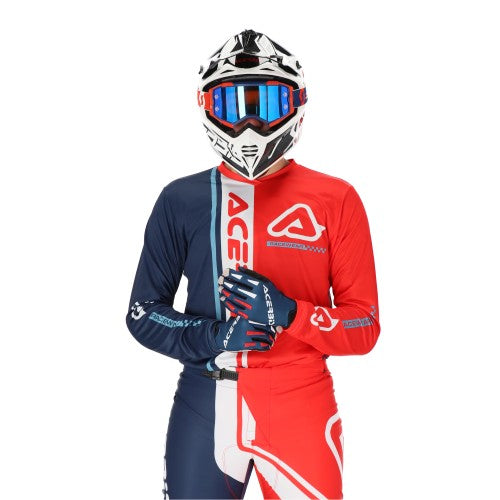 ACERBIS Motocross Jersey MX J-Track Connection - Rot/Blau