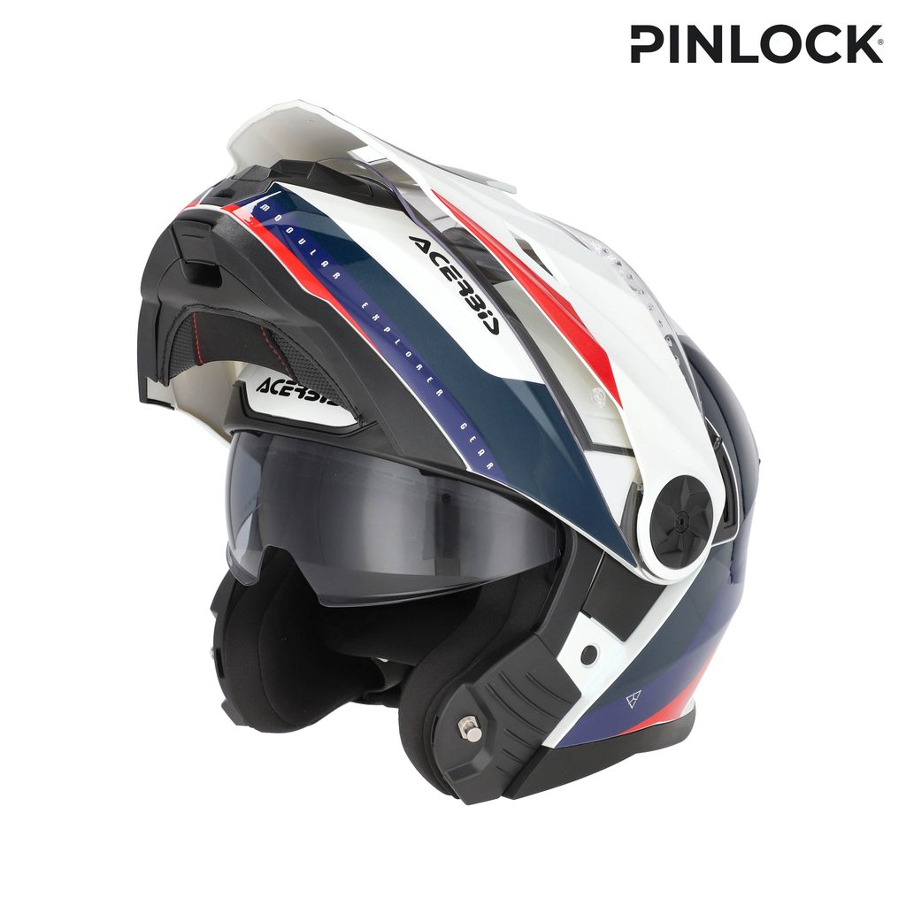 ACERBIS Modularhelm Rider - Weiß/Blau/Rot