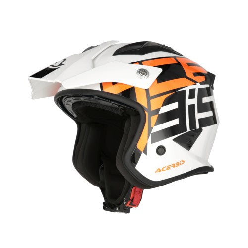 ACERBIS Jet Helm Aria Graphic - Weiß/Orange