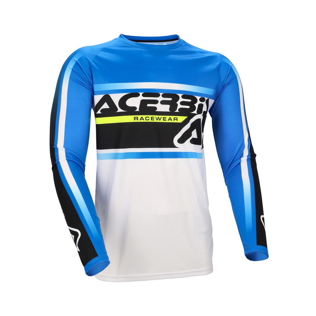 ACERBIS Motocross Kinder Jersey Linear - Weiß/Blau