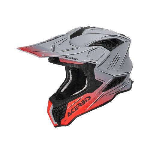 ACERBIS MX- Enduro Helm Airstrike-X - Grau/Rot