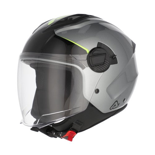 ACERBIS Jet Helm Levante - Grau/Gelb