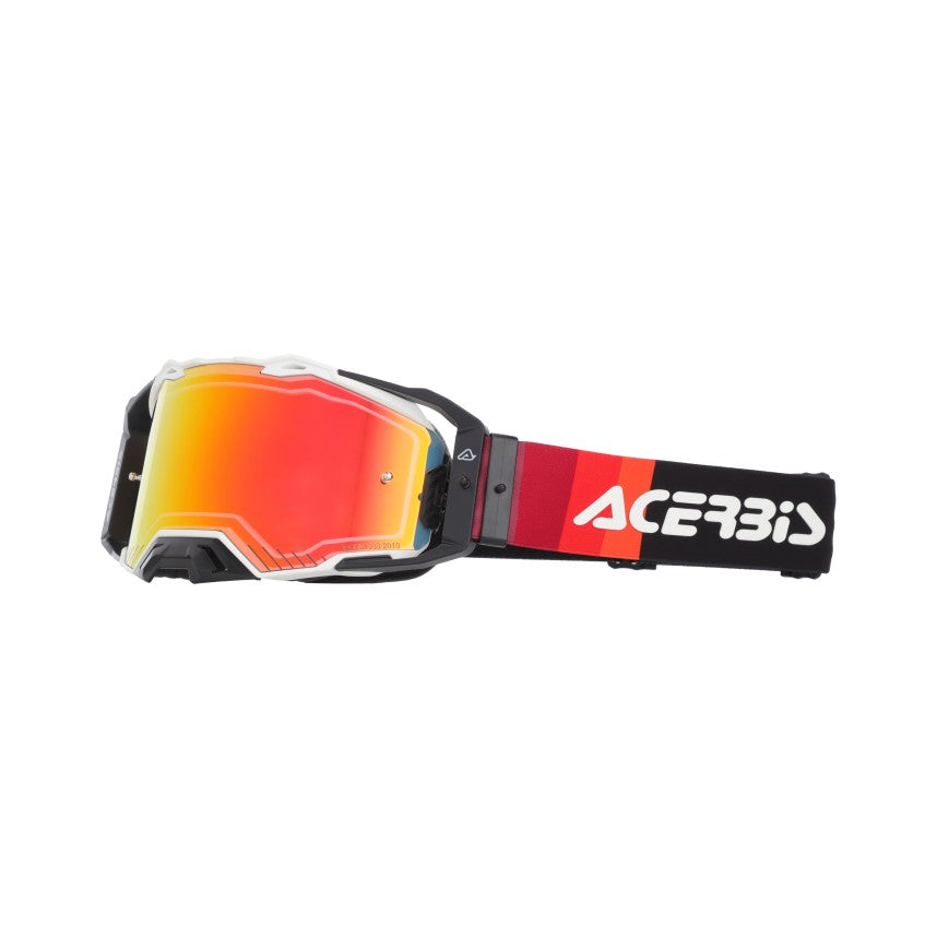ACERBIS MX- Enduro Brille Vulcan Verspiegelt - Weiß/Schwarz