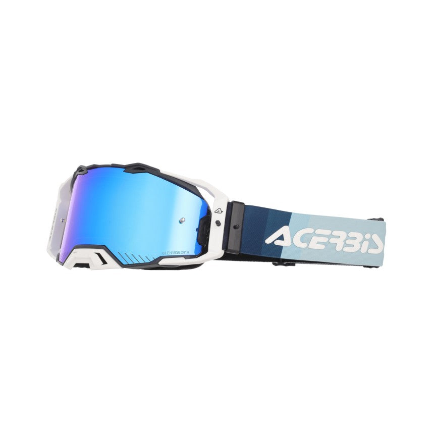 ACERBIS MX- Enduro Brille Vulcan Verspiegelt - Schwarz/Weiß