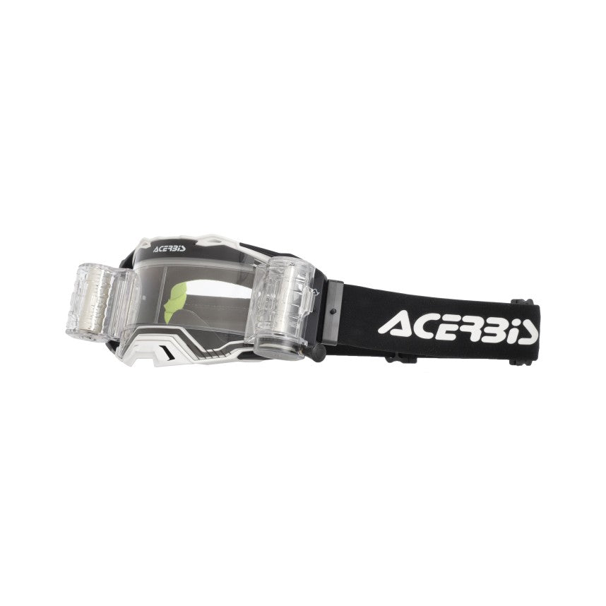 ACERBIS MX- Enduro Brille Vulcan+Roll Off - Weiß/Schwarz