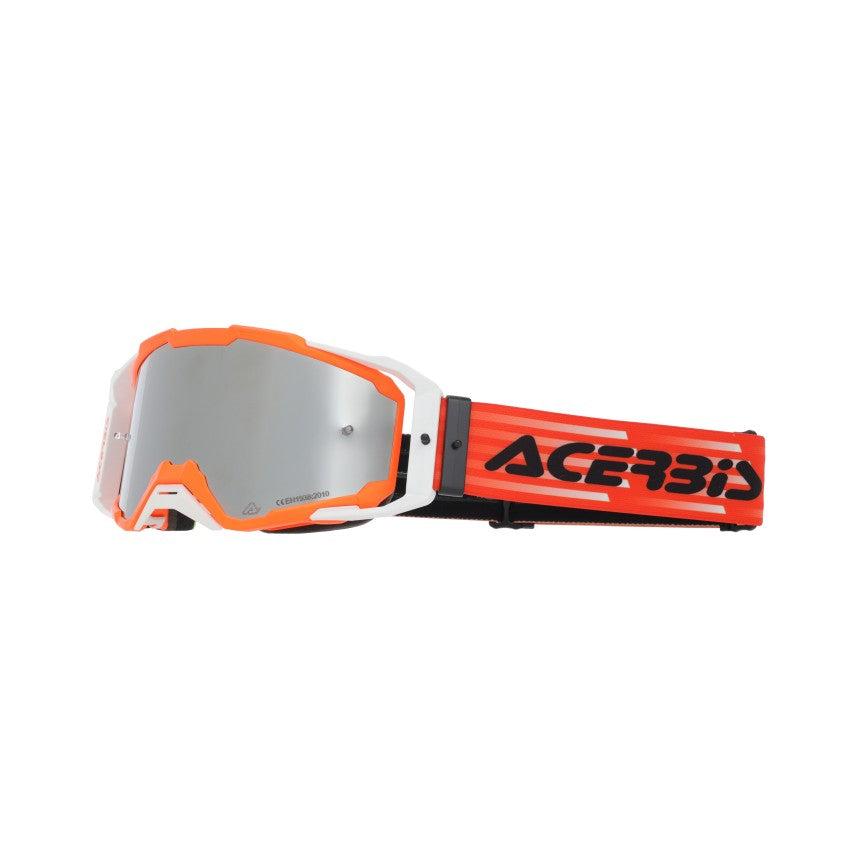 ACERBIS MX- Enduro Brille Vitrion Verspiegelt - Orange/Weiß
