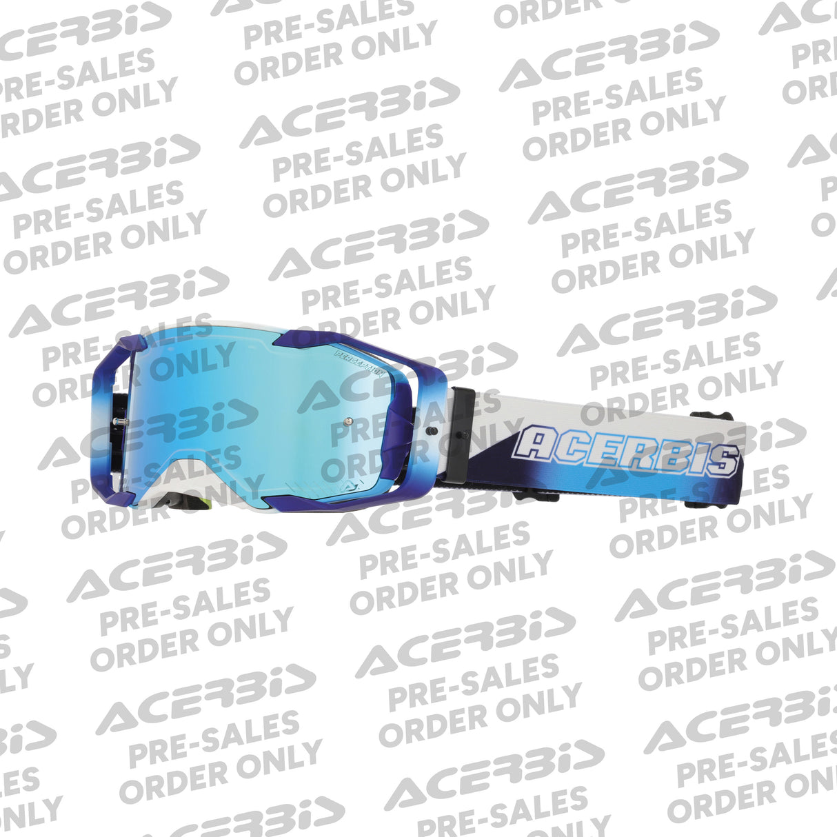 ACERBIS MX- Enduro Brille Vortex Verspiegelt - Weiß/Blau