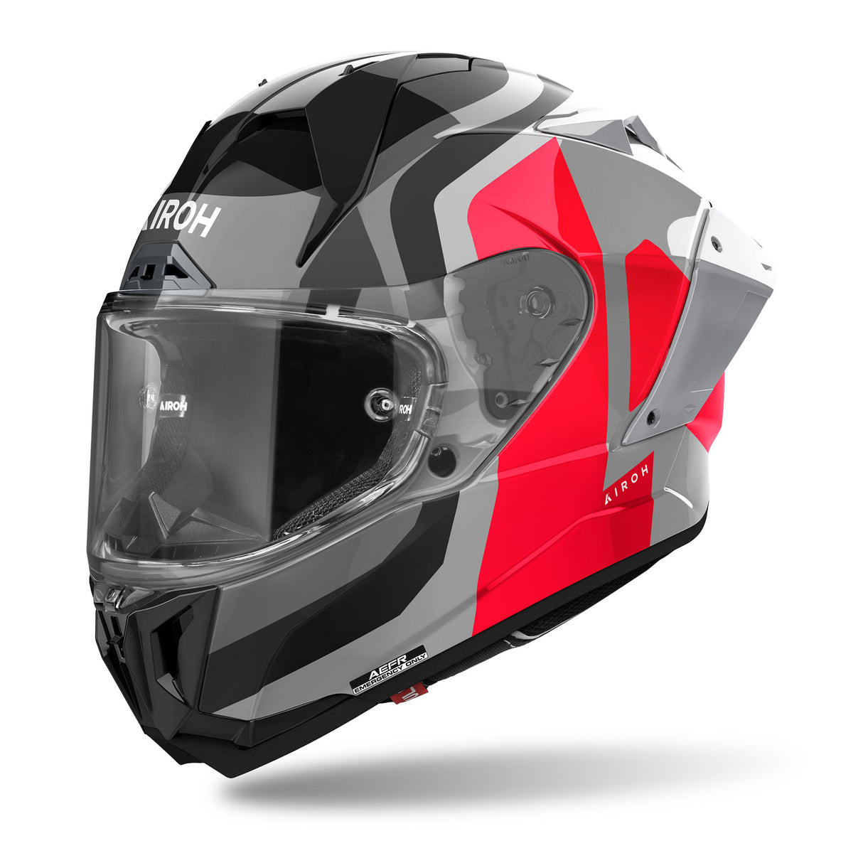 Airoh Helm GP 800 Competition grau/schwarz-rot
