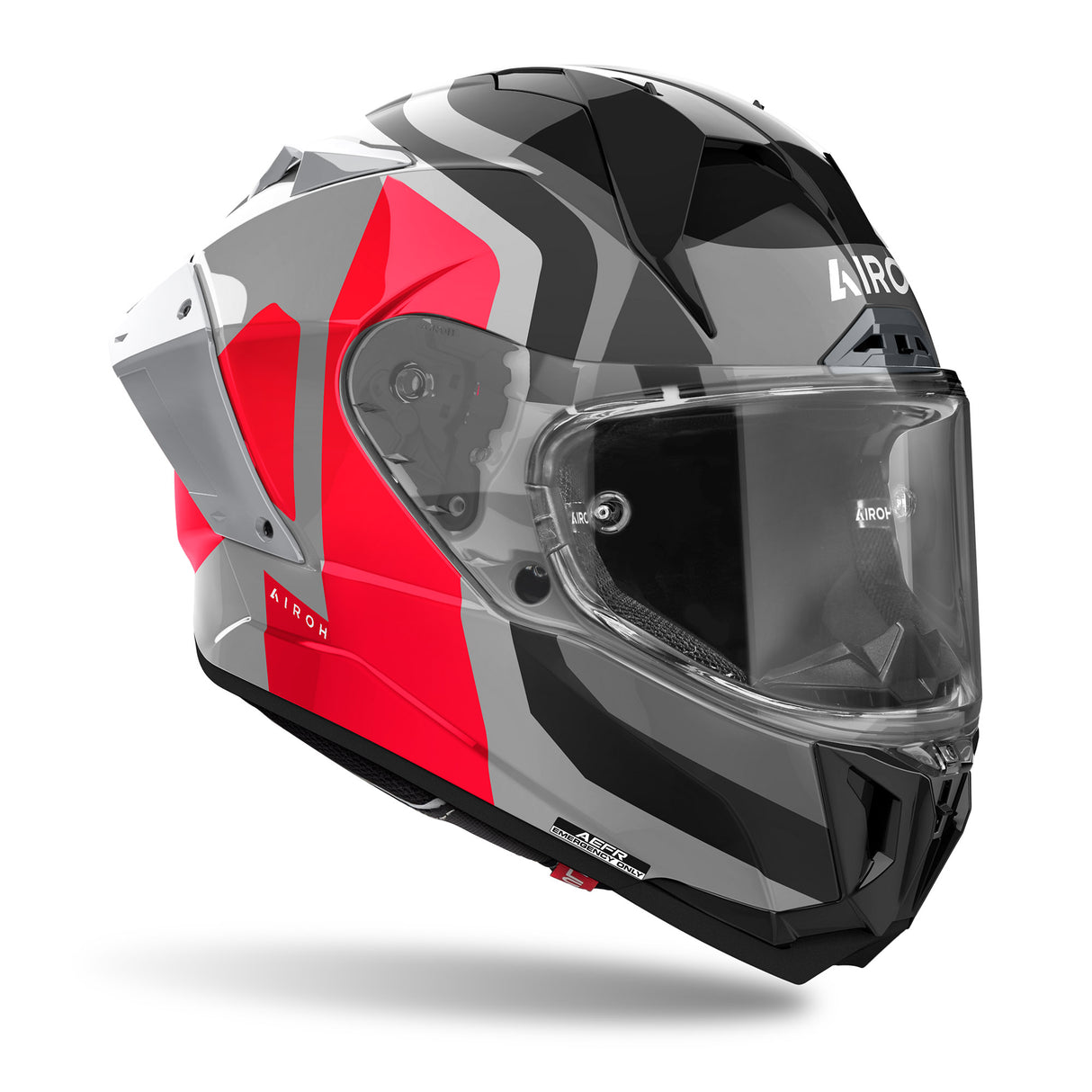 Airoh Helm GP 800 Competition grau/schwarz-rot