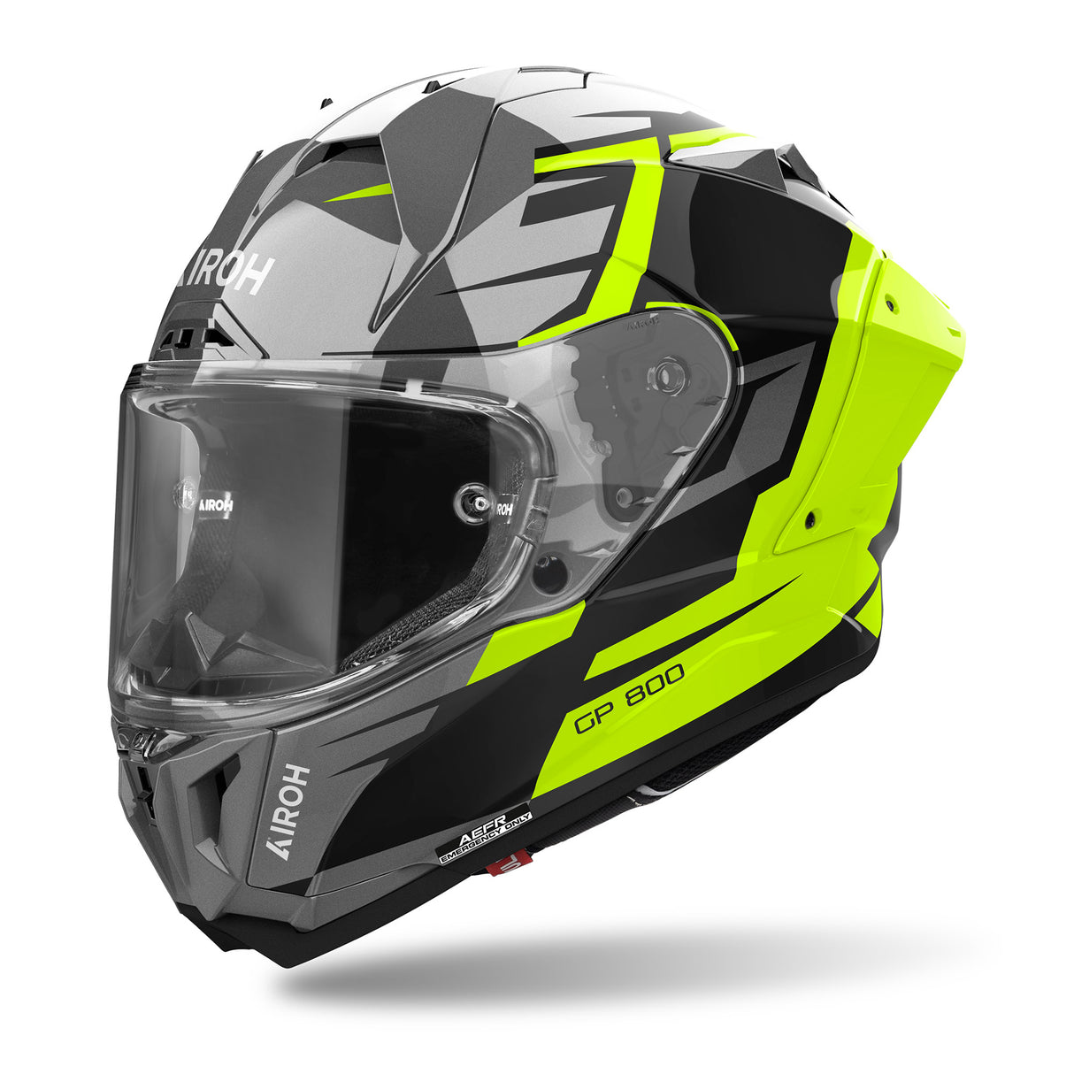 Airoh Helm GP 800 Master grau/schwarz-fluo-gelb