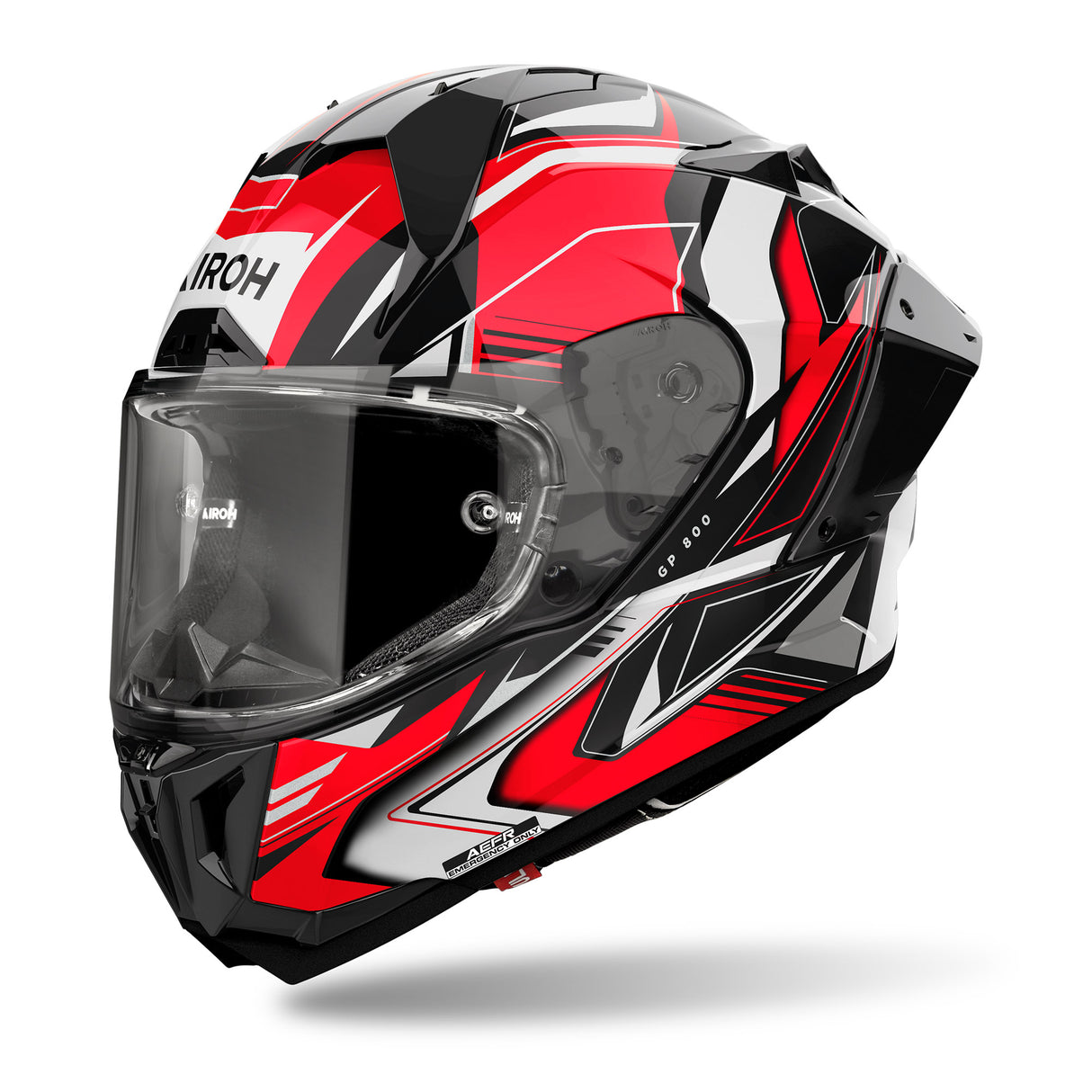 Airoh Helm GP 800 Must schwarz/weiß-rot