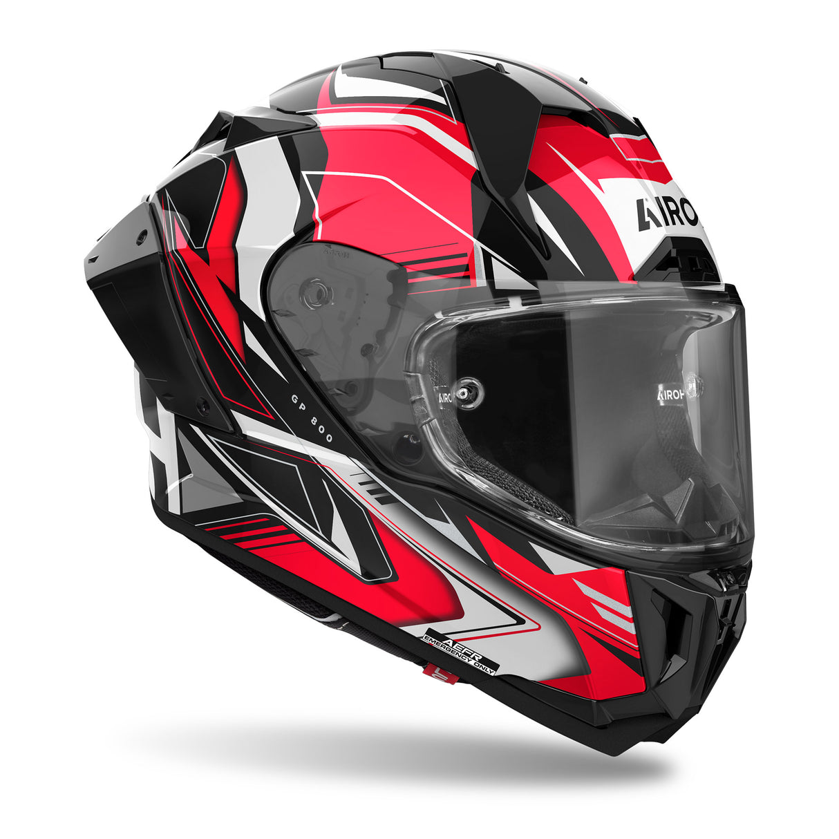 Airoh Helm GP 800 Must schwarz/weiß-rot