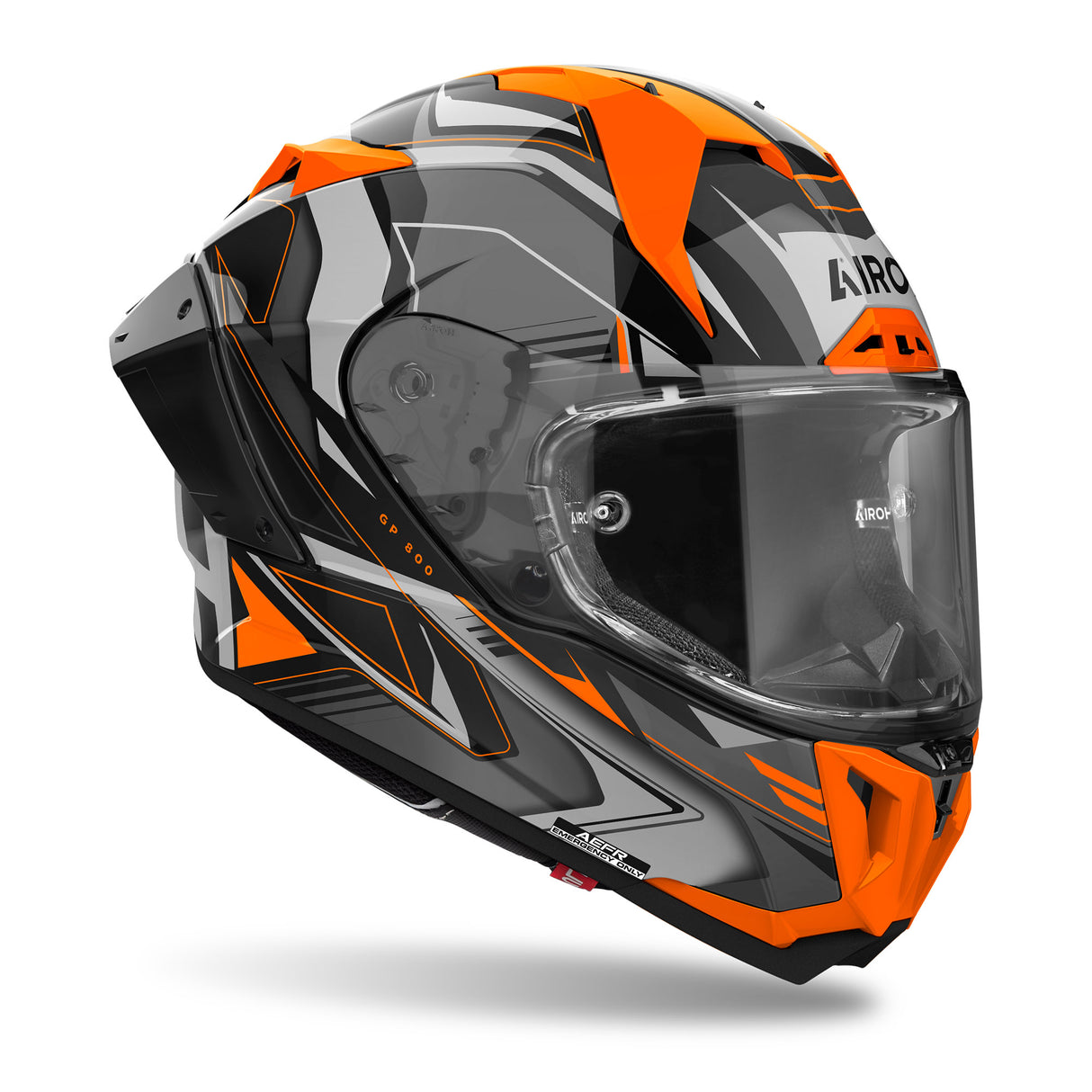 Airoh Helm GP 800 Must schwarz/grau-orange
