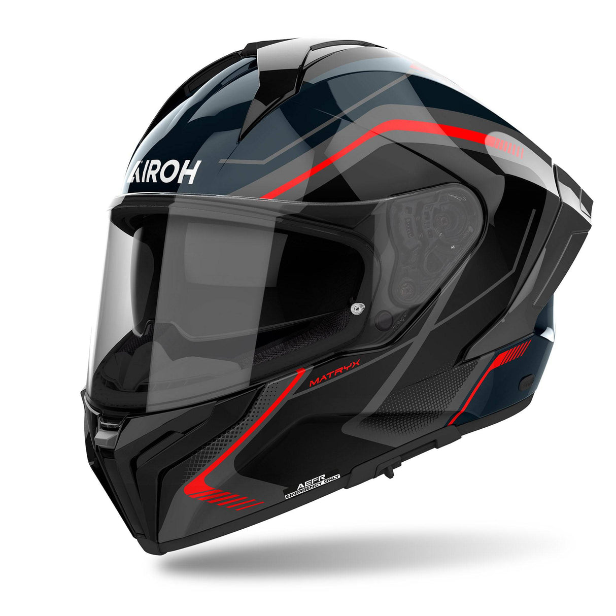 Airoh Helm Matryx Wide schwarz/grau-rot