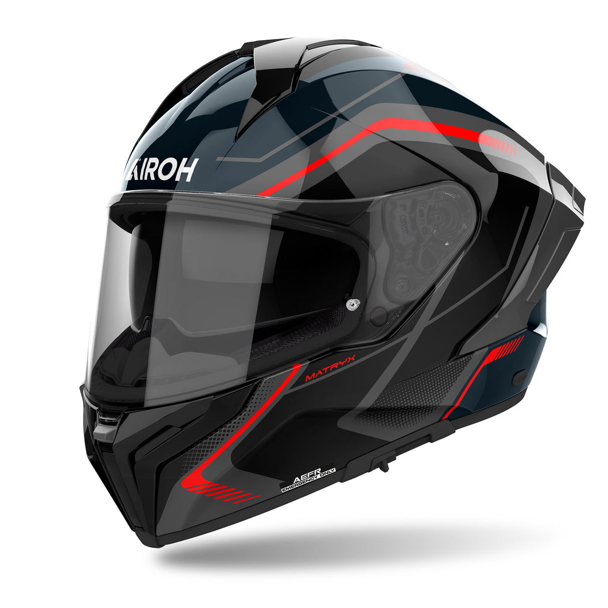 Airoh Helm Matryx Wide schwarz/grau-rot